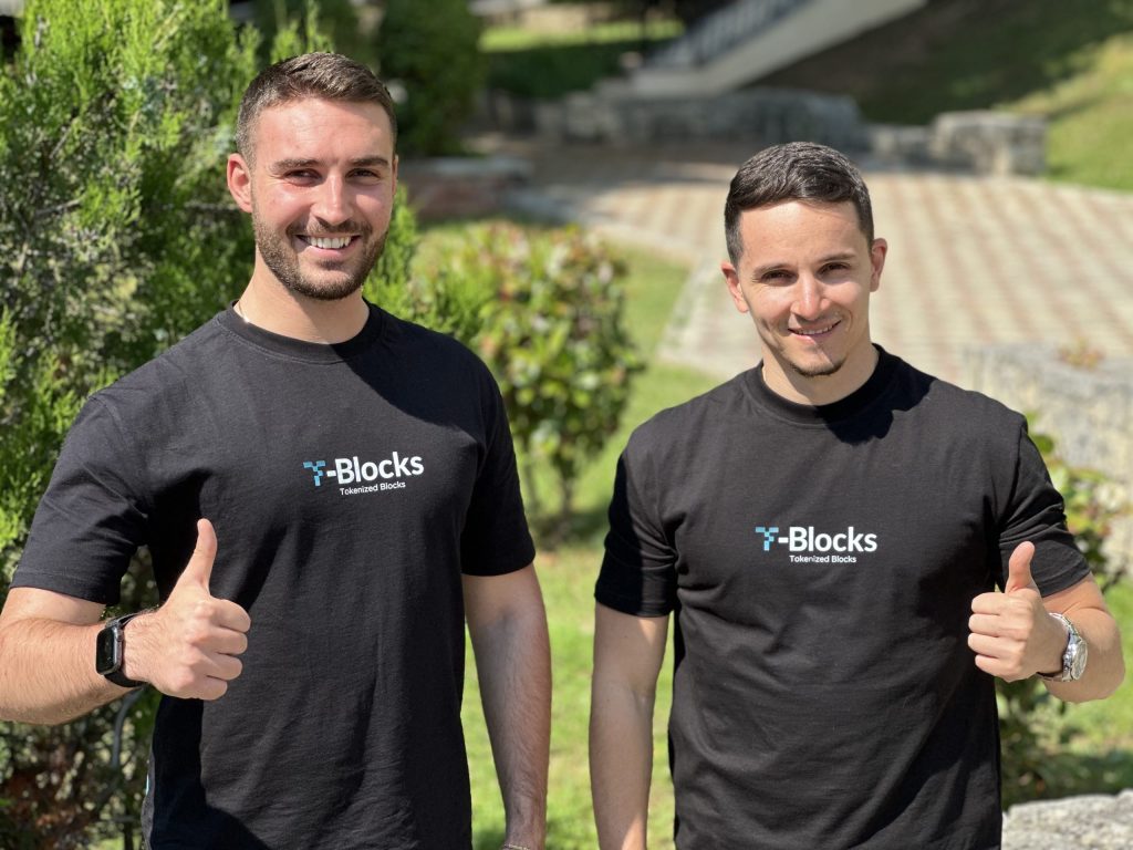 T-Blocks Co founders, Henri Ndreca and Eni Shtini during Matchin Summit in Ohrid