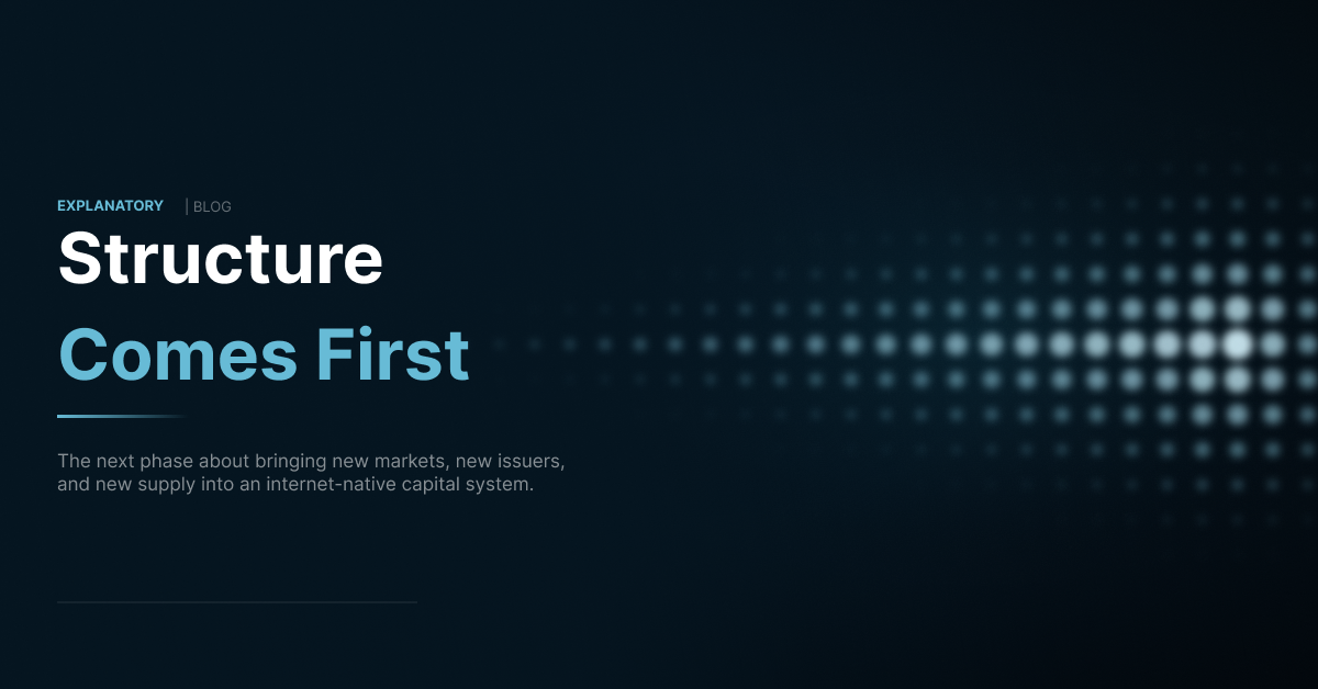 Structure comes first